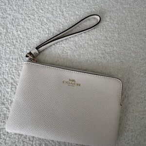 Coach Ivory Textured Wristlet